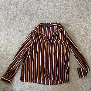 Striped Button-Up Shirt